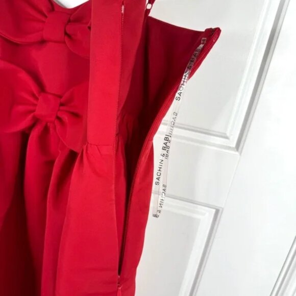 BHLDN Sachin & Babi Sloane Taffeta Double-Bow Mini Dress - Picture 6 of 10